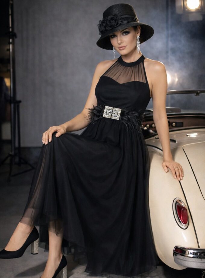 Abito tulle nero